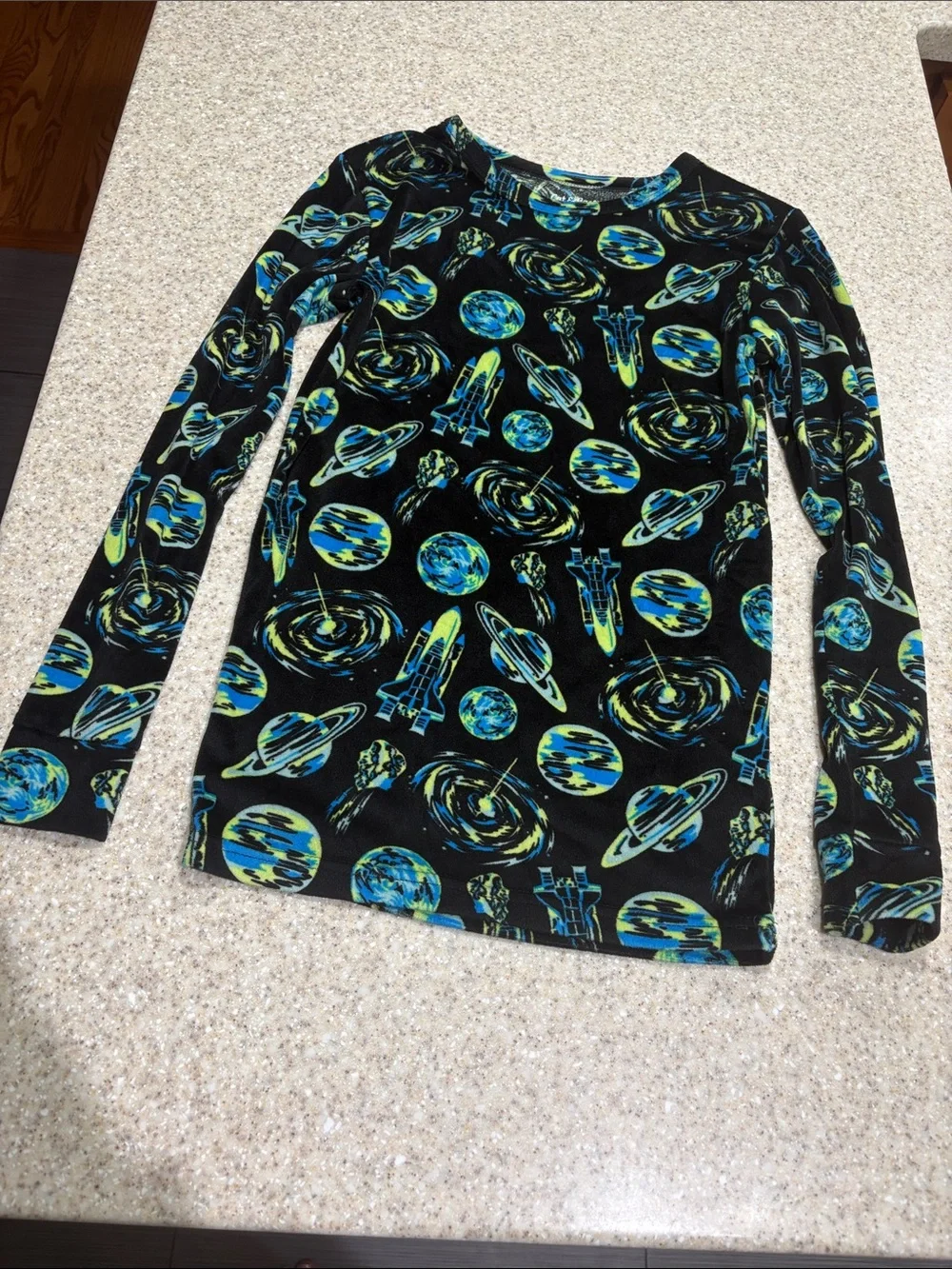 Cat & Jack size 14 space themed fleece/velour pajamas